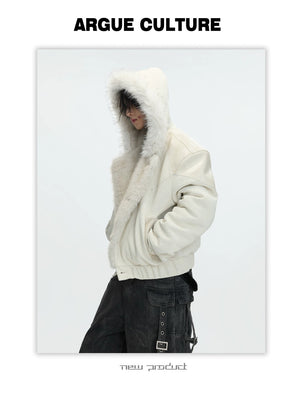 desc::snow-wolf-reversible-faux-fur-leather-padded-jacket-detail-img-2