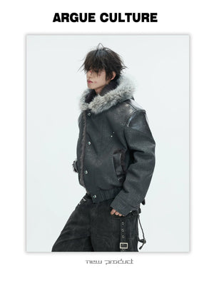 desc::snow-wolf-reversible-faux-fur-leather-padded-jacket-detail-img-8