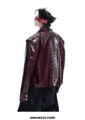 desc::spine-rivet-distressed-glossy-moto-jacket-streetwear-detail-img-10