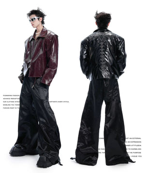 desc::spine-rivet-distressed-glossy-moto-jacket-streetwear-detail-img-2