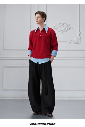desc::spliced-fake-two-piece-knit-sweater-with-contrast-lapel-detail-img-12