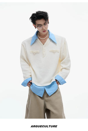 desc::spliced-fake-two-piece-knit-sweater-with-contrast-lapel-detail-img-9