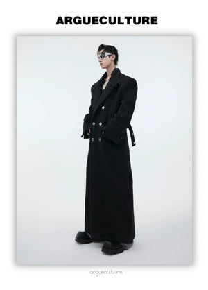 desc::stand-collar-metal-buckle-long-wool-coat-detail-img-8