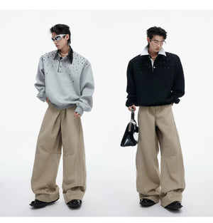 desc::starry-pearl-embellished-polo-sweatshirt-oversized-detail-img-5