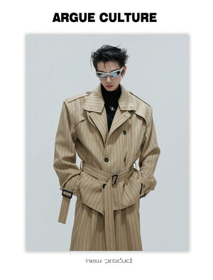 desc::striped-deconstructed-padded-shoulder-trench-coat-set-detail-img-14