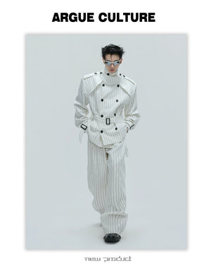 desc::striped-deconstructed-padded-shoulder-trench-coat-set-detail-img-15