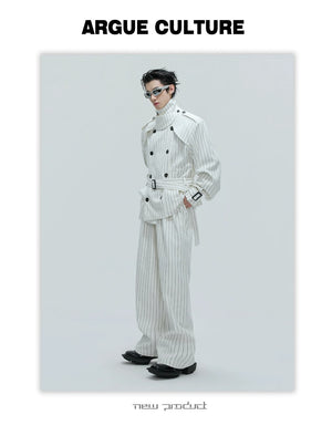 desc::striped-deconstructed-padded-shoulder-trench-coat-set-detail-img-2