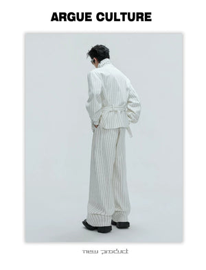 desc::striped-deconstructed-padded-shoulder-trench-coat-set-detail-img-4