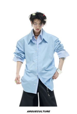 desc::striped-fake-two-piece-patchwork-streetwear-shirt-detail-img-13