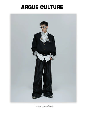 desc::striped-faux-two-piece-collarless-varsity-jacket-detail-img-16