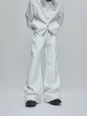 striped-faux-two-piece-patchwork-cardigan-sweatshirt-set-white-top