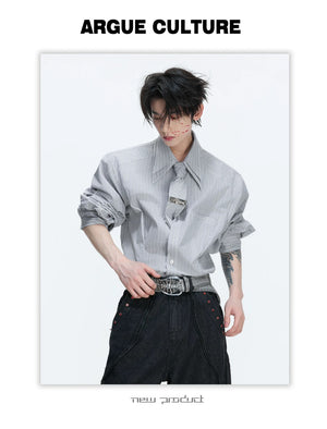 desc::striped-oversized-padded-shoulder-tie-shirt-detail-img-13