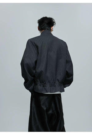 desc::striped-stand-collar-boxy-jacket-unisex-streetwear-essential-detail-img-8