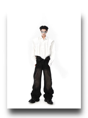 desc::studded-pleated-cropped-shirt-with-shoulder-pads-for-men-detail-img-2