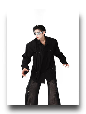 desc::studded-pleated-cropped-shirt-with-shoulder-pads-for-men-detail-img-5