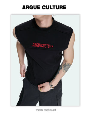 Structured Seam Mock-Neck Tank Top