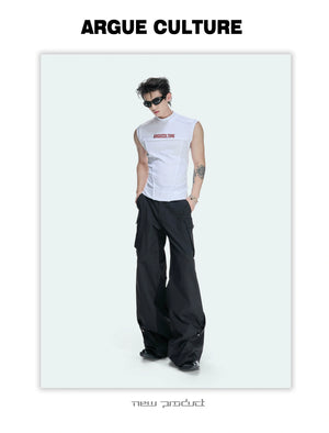 Structured Seam Mock-Neck Tank Top