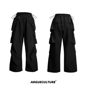 techwear-waterproof-shell-jacket-cargo-pants-set-gray-bottoms