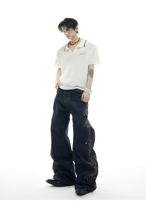 desc::textured-knit-polo-contrast-stitching-oversized-shirt-detail-img-7