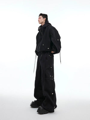 Unisex Deconstructed Drawstring Hoodie & Sweatpants - main image 5