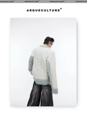 desc::v-neck-color-block-plush-knit-sweater-oversized-streetwear-detail-img-4