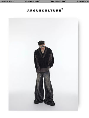 desc::v-neck-color-block-plush-knit-sweater-oversized-streetwear-detail-img-6