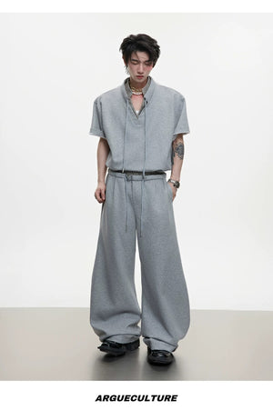 desc::v-neck-houndstooth-streetwear-set-curved-pants-detail-img-13