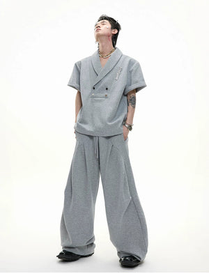 desc::v-neck-padded-shoulder-tee-pleated-pants-streetwear-set-detail-img-2