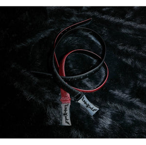 desc::vintage-distressed-metal-plaque-horsehair-leather-belt-detail-img-6