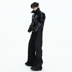 Detail shot of the zipper cuffs and waist adjustment buckles