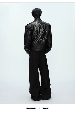 desc::vintage-geisha-graphic-pin-cropped-leather-jacket-detail-img-14