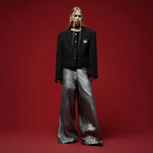 Close-up detail of the anti-corrosion titanium steel finish