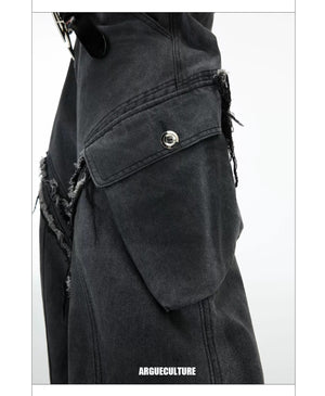 desc::vintage-raw-edge-curved-silhouette-baggy-jeans-detail-img-12