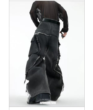 desc::vintage-raw-edge-curved-silhouette-baggy-jeans-detail-img-8