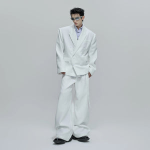 Close up of luxe pearl button accents on waffle knit fabric