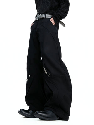 Washed Curved-Leg Cargo Pants in Cotton Lyocell Blend - main image 2