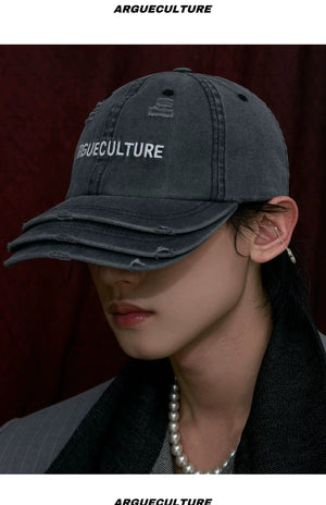 desc::washed-distressed-3-layer-brim-baseball-cap-detail-img-10