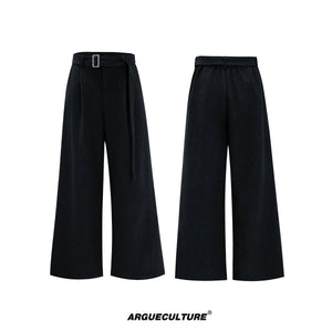 wool-fur-collar-oversized-blazer-wide-leg-suit-set-black-top