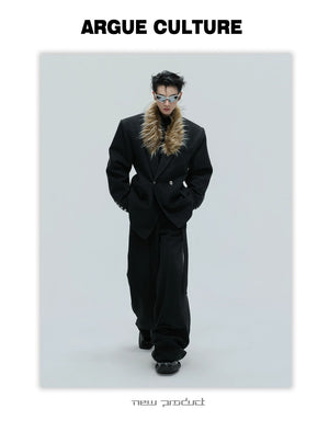 desc::wool-fur-collar-oversized-blazer-wide-leg-suit-set-detail-img-13