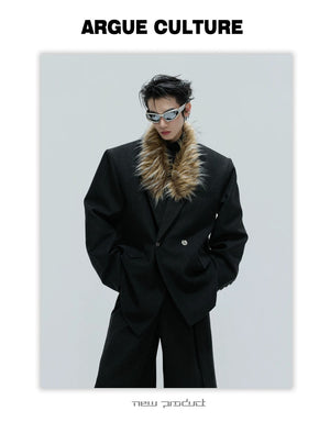 desc::wool-fur-collar-oversized-blazer-wide-leg-suit-set-detail-img-17