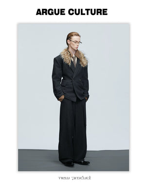 desc::wool-fur-collar-oversized-blazer-wide-leg-suit-set-detail-img-8