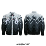 Gradient Color-Block Wool-Blend Cardigan Sweater - Black