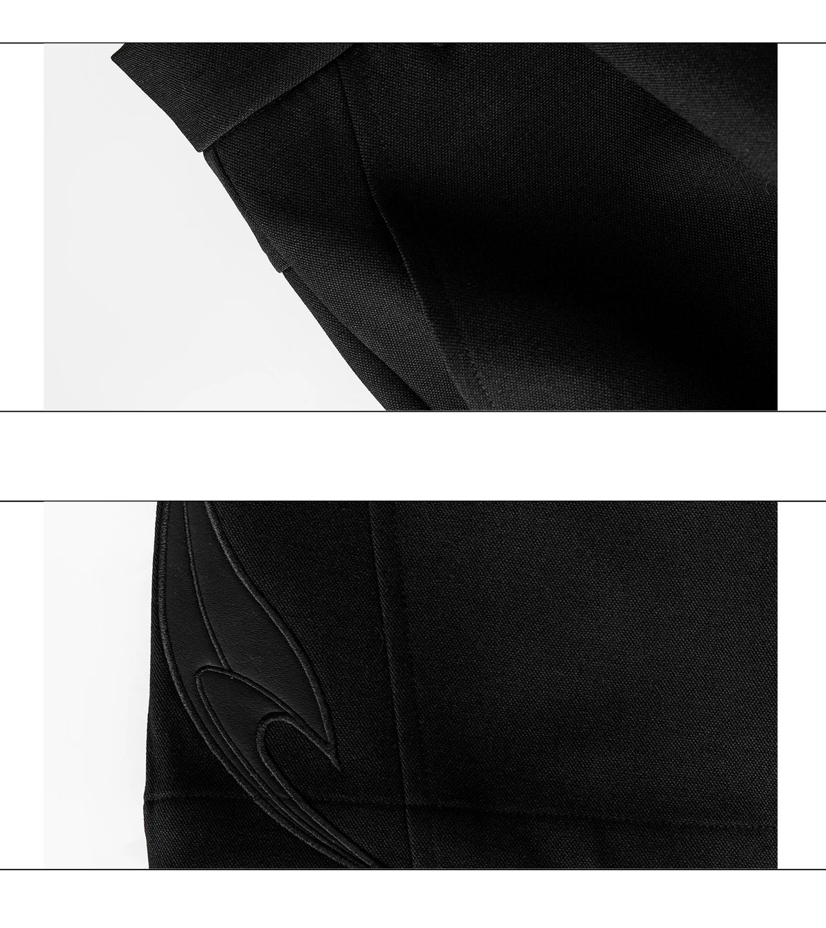 Split-Panel Wide-Leg Trousers | Color-Block Utility Style - description image 14
