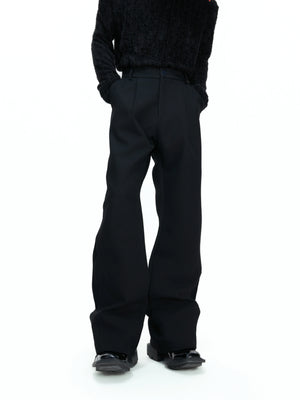 Split-Panel Wide-Leg Trousers | Color-Block Utility Style - main image 2