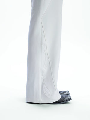 Split-Panel Wide-Leg Trousers | Color-Block Utility Style - main image 4