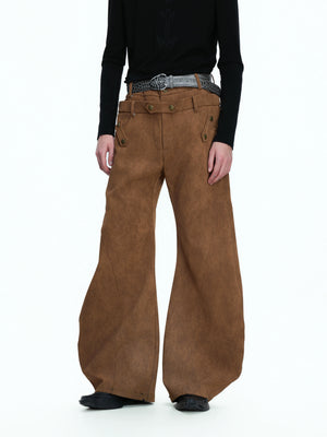Panelled Straight-Leg Pants | Avant-Garde Streetwear - main image 1