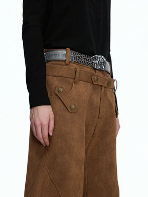 Panelled Straight-Leg Pants | Avant-Garde Streetwear - main image 4