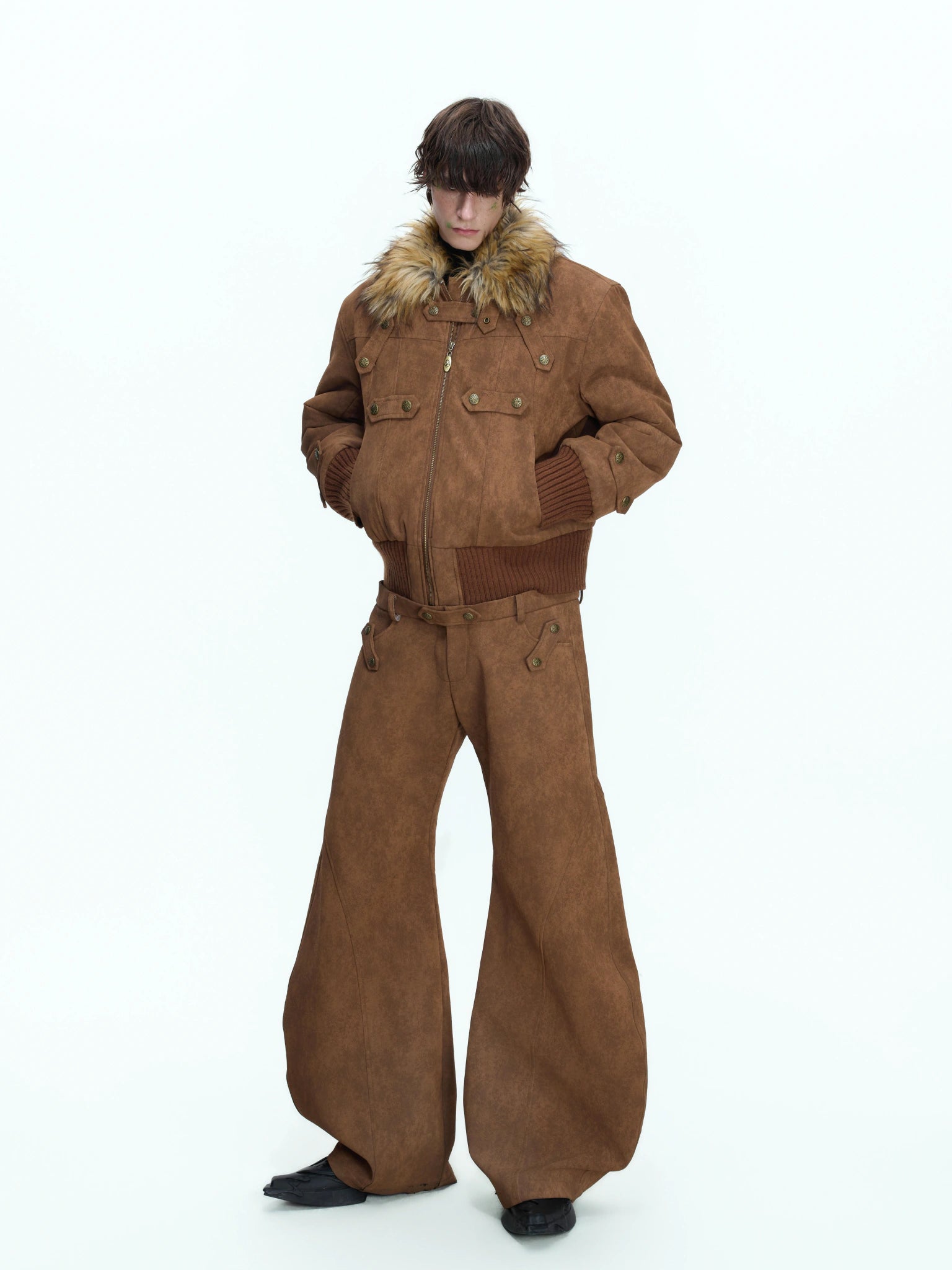 Panelled Straight-Leg Pants | Avant-Garde Streetwear - main image 5
