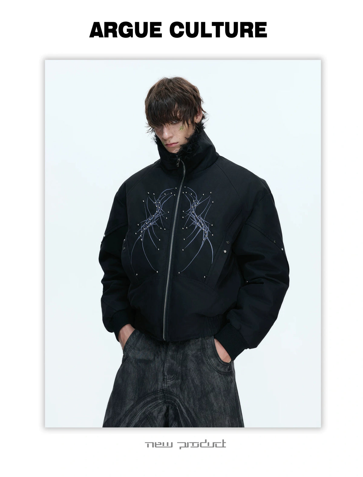 Heavyweight Embroidered Cropped Jacket | Unisex - description image 7