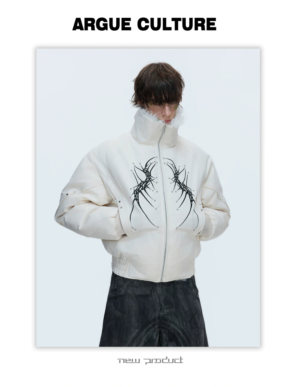 Heavyweight Embroidered Cropped Jacket | Unisex - description image 12